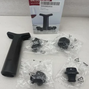 Wine Stopper, Wine Saver Vacuum Pump with 4 Reusable Stoppers, OPEN BOX *READ
